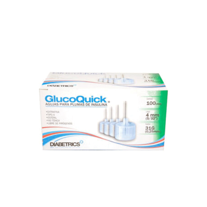 Agujas para plumas de insulina GlucoQuick precio por unidad